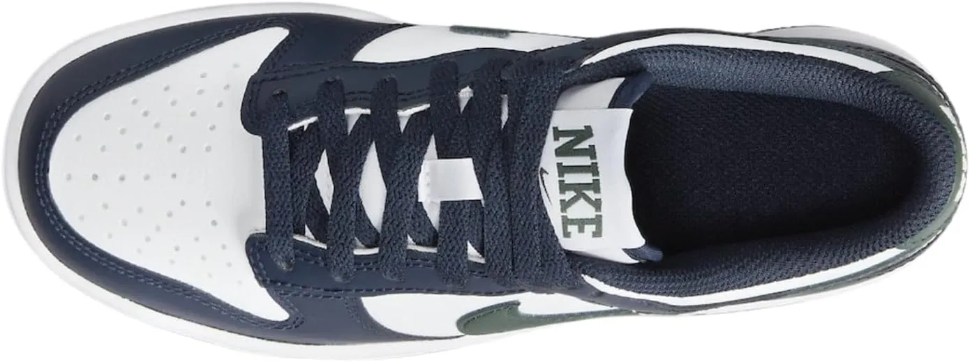 Nike Dunk Low Big Kids' Shoes (HF5177-400, Obsidian/White/Vintage Green)