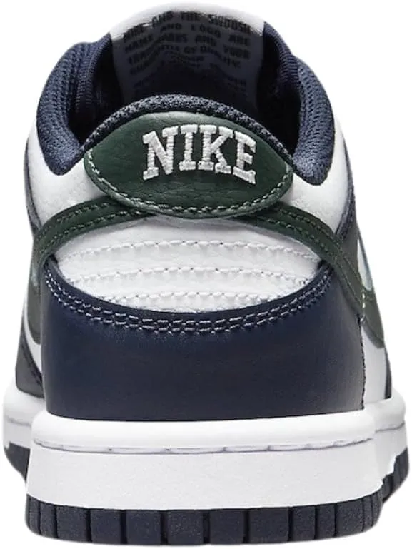 Nike Dunk Low Big Kids' Shoes (HF5177-400, Obsidian/White/Vintage Green)