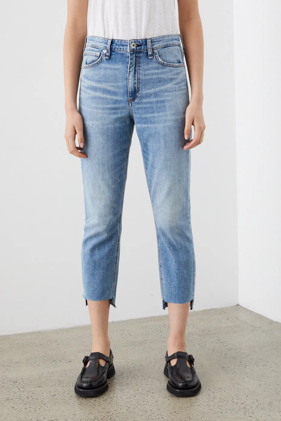 Nina High-Rise Shorty Cigarette Jeans