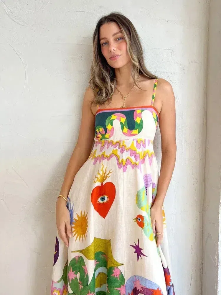 Ombretta – Fun print – Cami dress