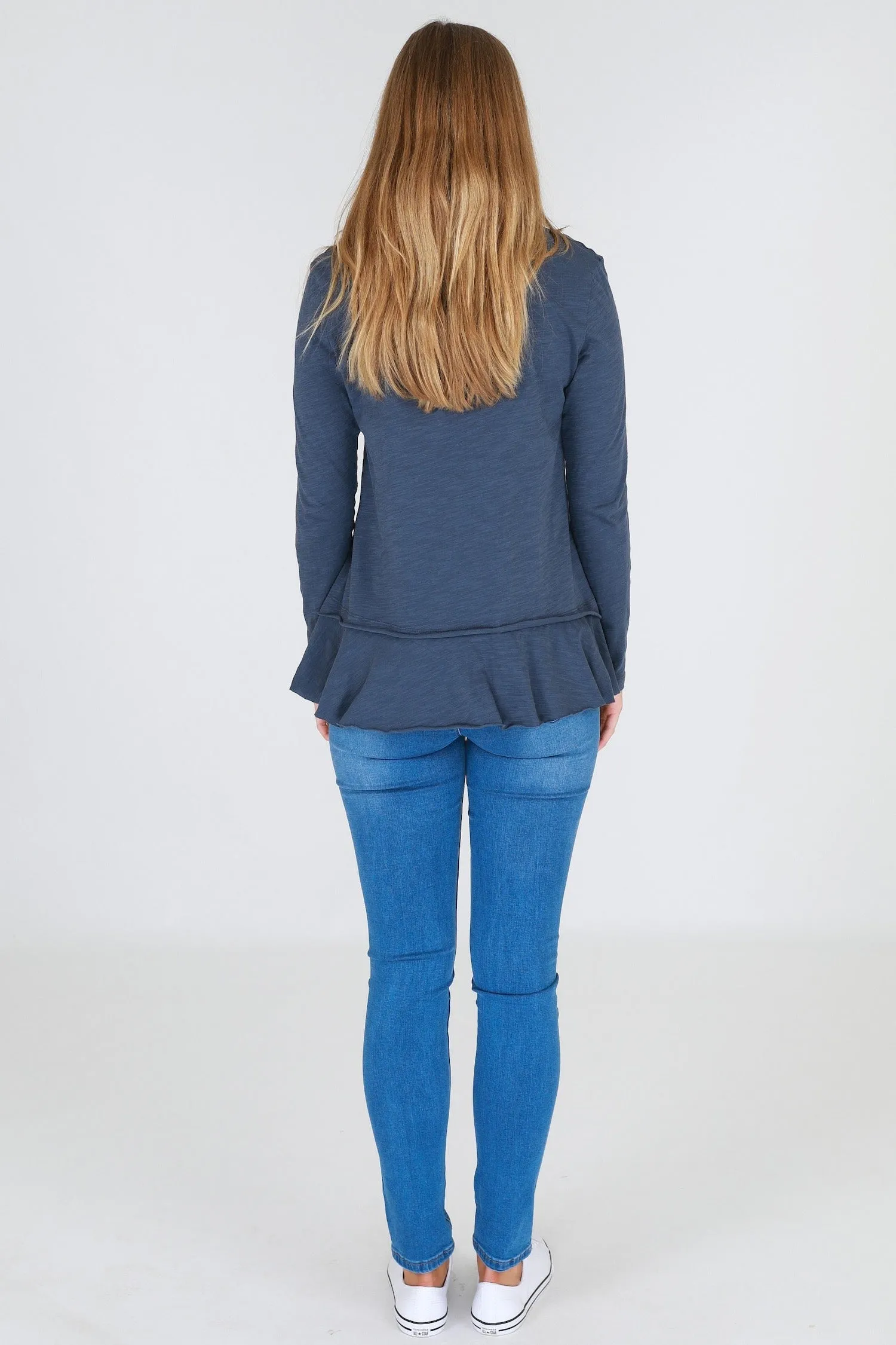 Orchid Ruffle Hem T Shirt