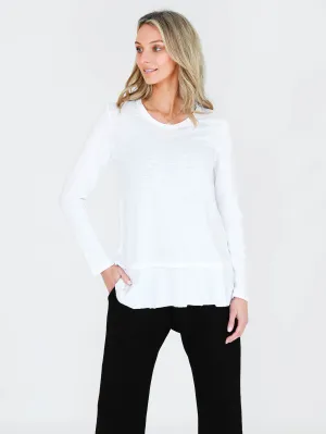 Orchid Ruffle Hem T Shirt