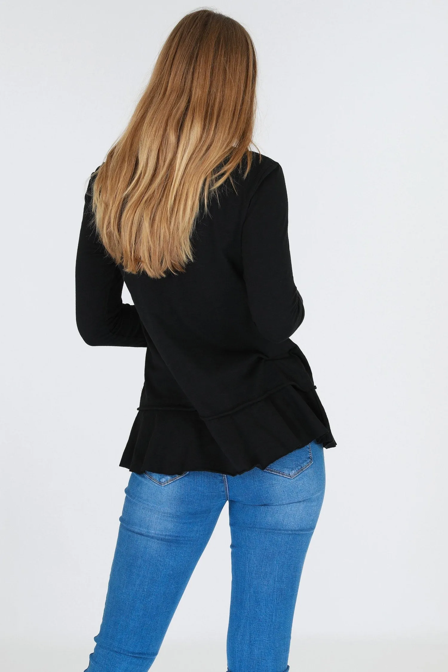 Orchid Ruffle Hem T Shirt