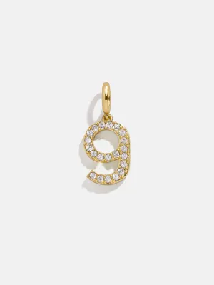 Pavé Number Cluster Charm - 9