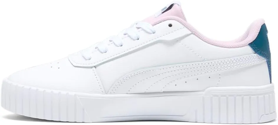 PUMA Womens Carina 2.0 Perforated Platform Sneakers Shoes Casual - White