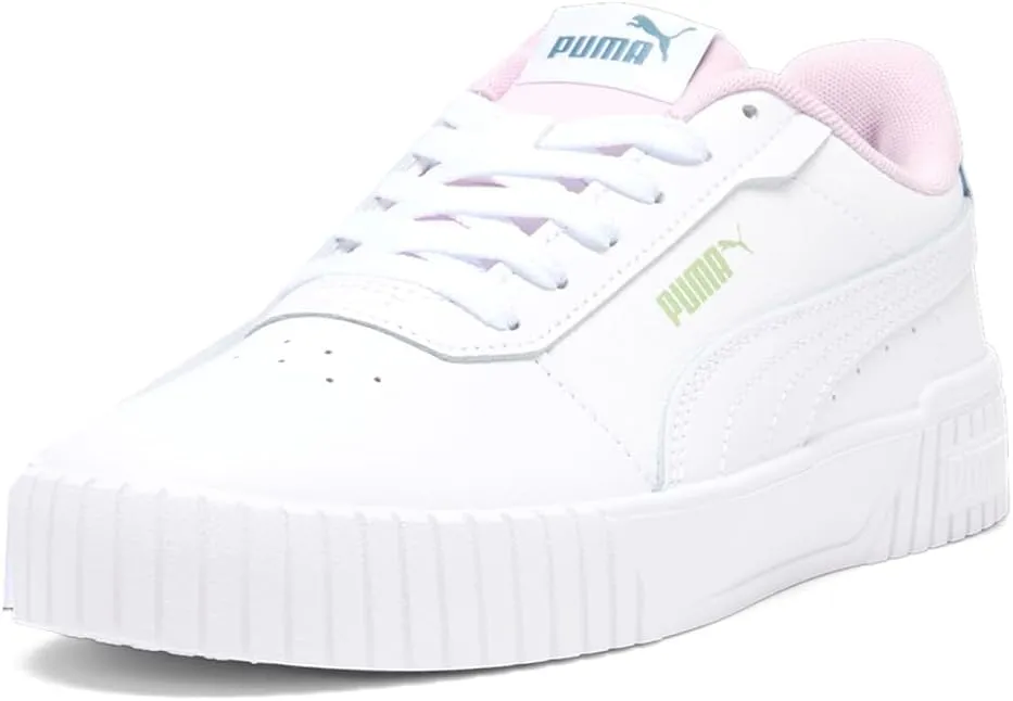 PUMA Womens Carina 2.0 Perforated Platform Sneakers Shoes Casual - White