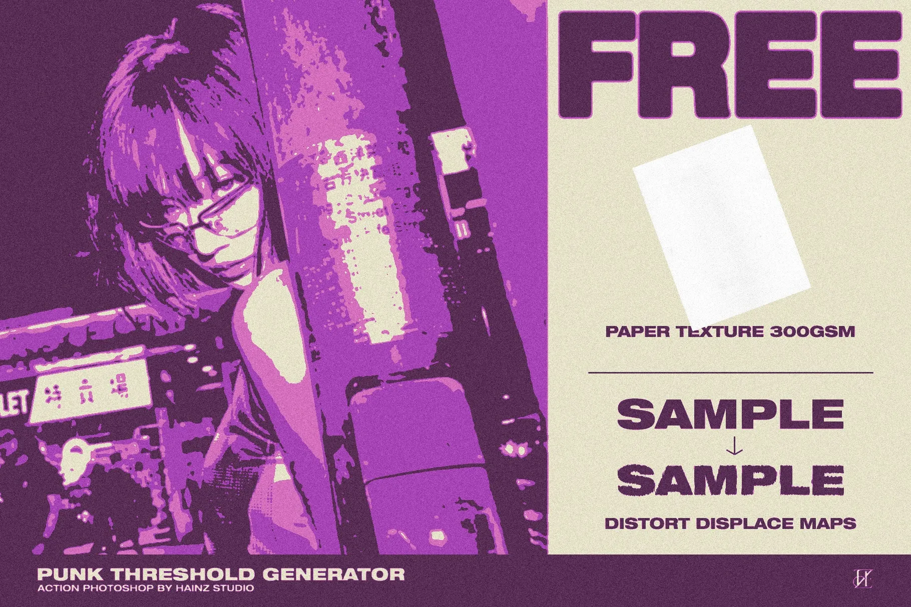 Punk Threshold Generator - Photoshop Action   Gradient Maps