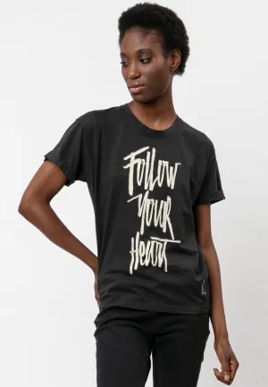 Religion Follow Your Heart Tee Washed Black