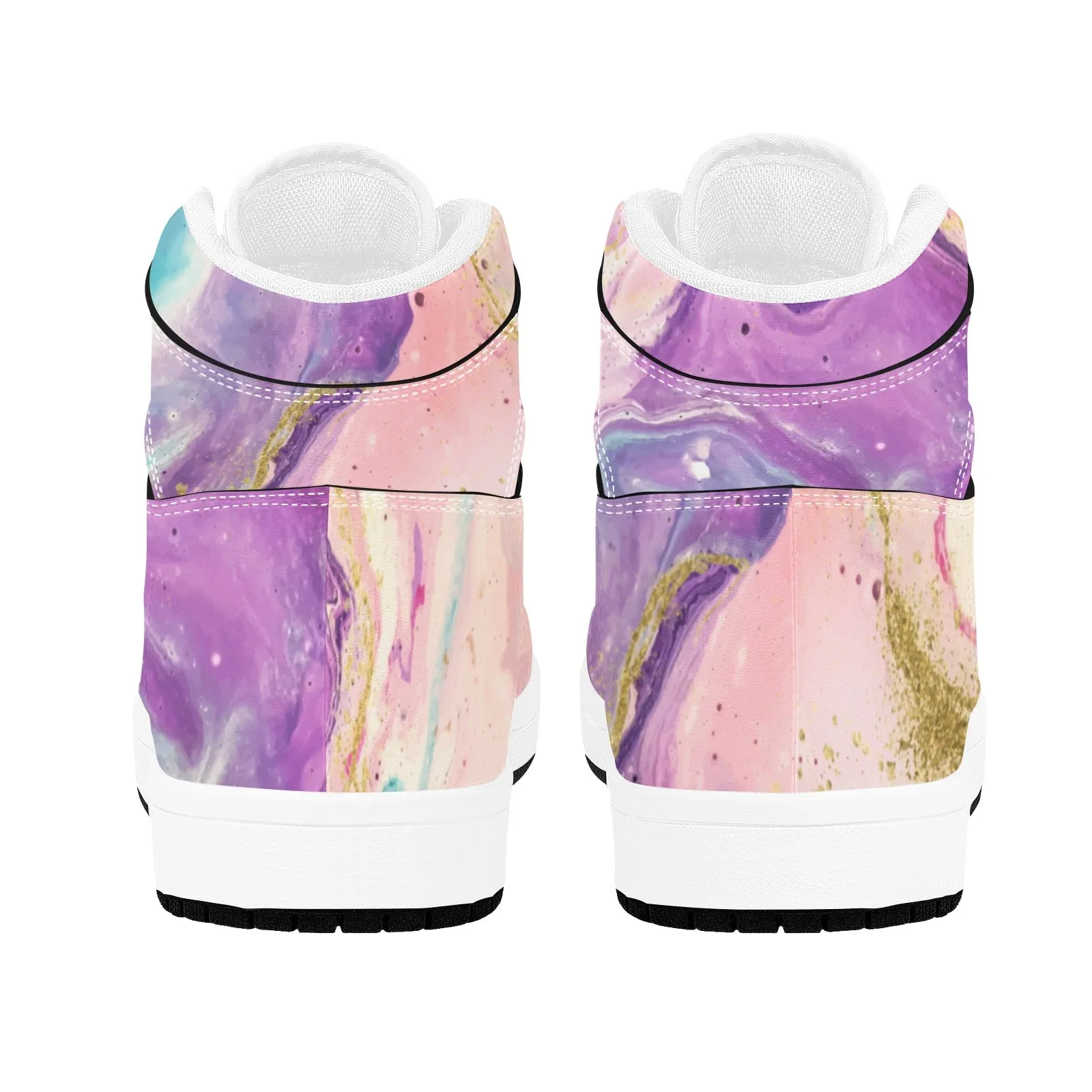 Resin Epoxy Blend Pattern 1 Old School High Top Sneakers