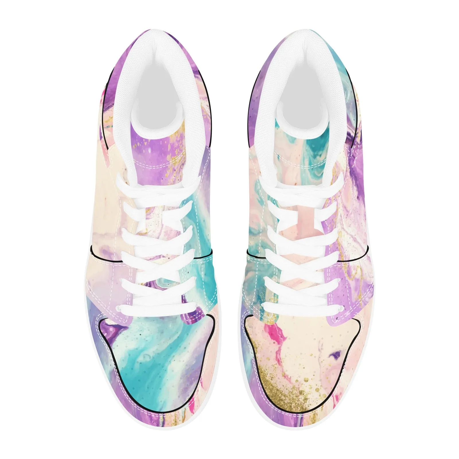 Resin Epoxy Blend Pattern 1 Old School High Top Sneakers