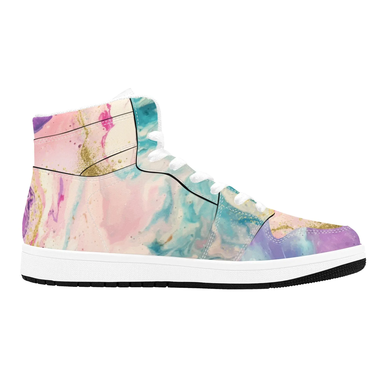 Resin Epoxy Blend Pattern 1 Old School High Top Sneakers