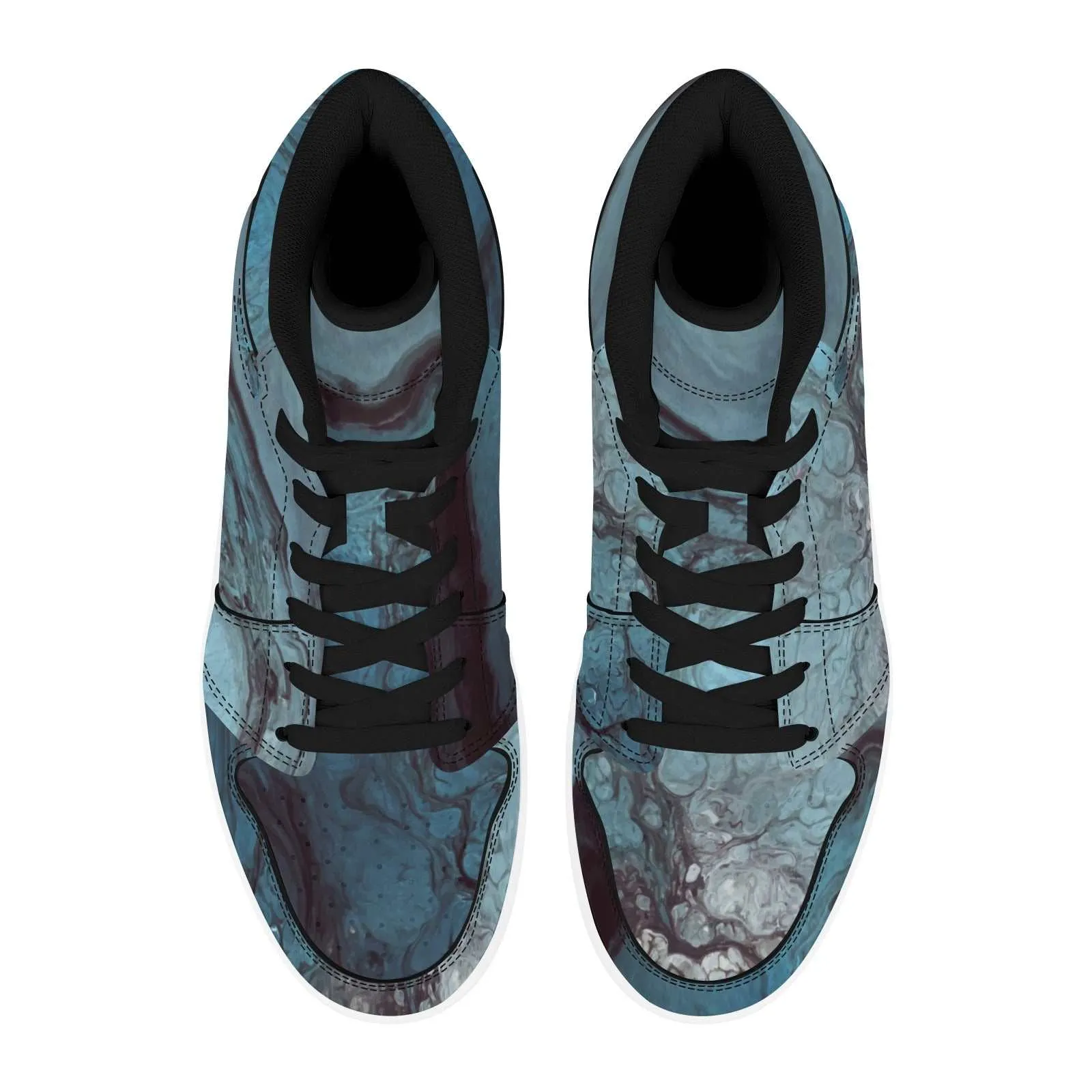 Resin Epoxy Blend Pattern 4 Old School High Top Sneakers