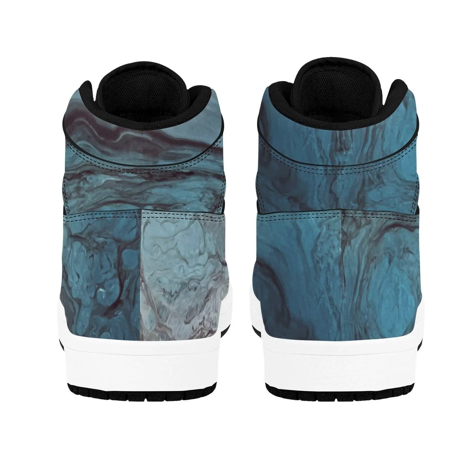 Resin Epoxy Blend Pattern 4 Old School High Top Sneakers