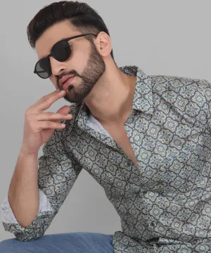 Retro Printed Men's Shirt