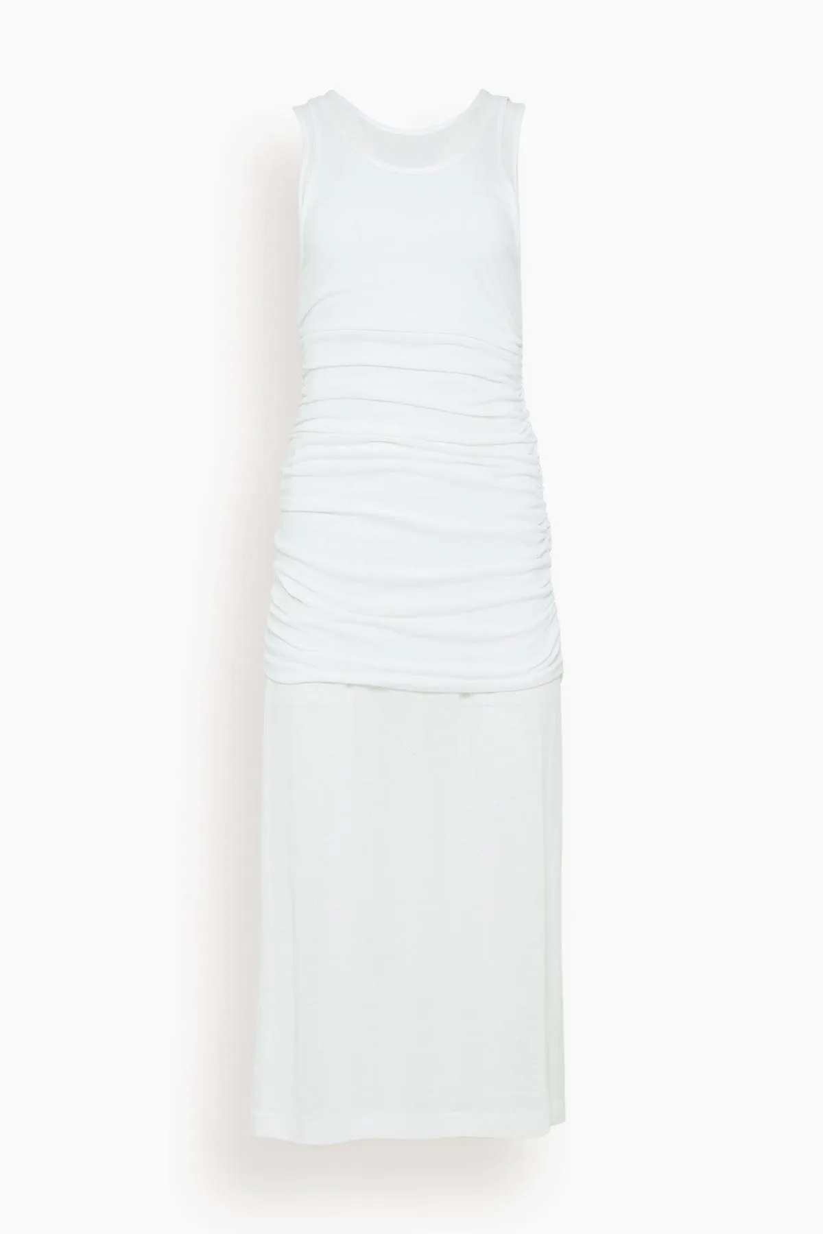 Romana Layered Tank Dress in White