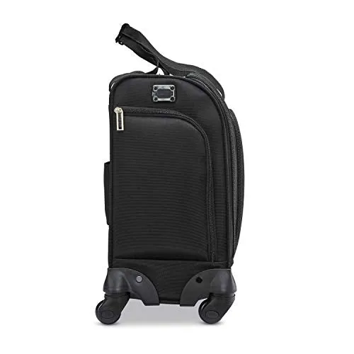 Samsonite Underseat Carry-On Spinner with USB Port, Jet Black