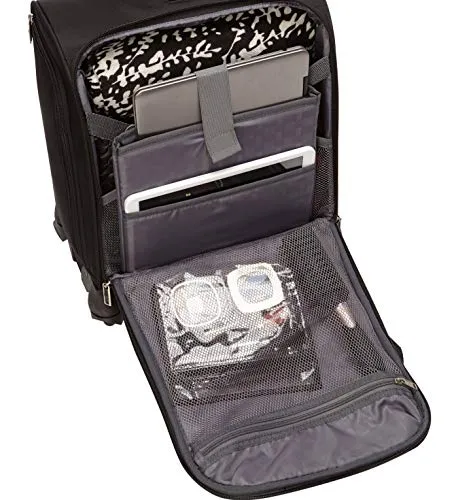 Samsonite Underseat Carry-On Spinner with USB Port, Jet Black