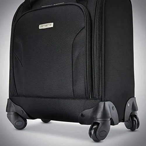 Samsonite Underseat Carry-On Spinner with USB Port, Jet Black