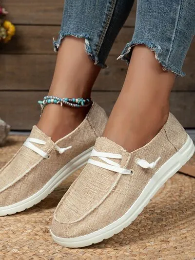 Scarlet Slip-Ons Boat Shoes
