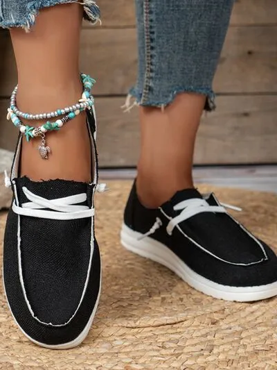 Scarlet Slip-Ons Boat Shoes