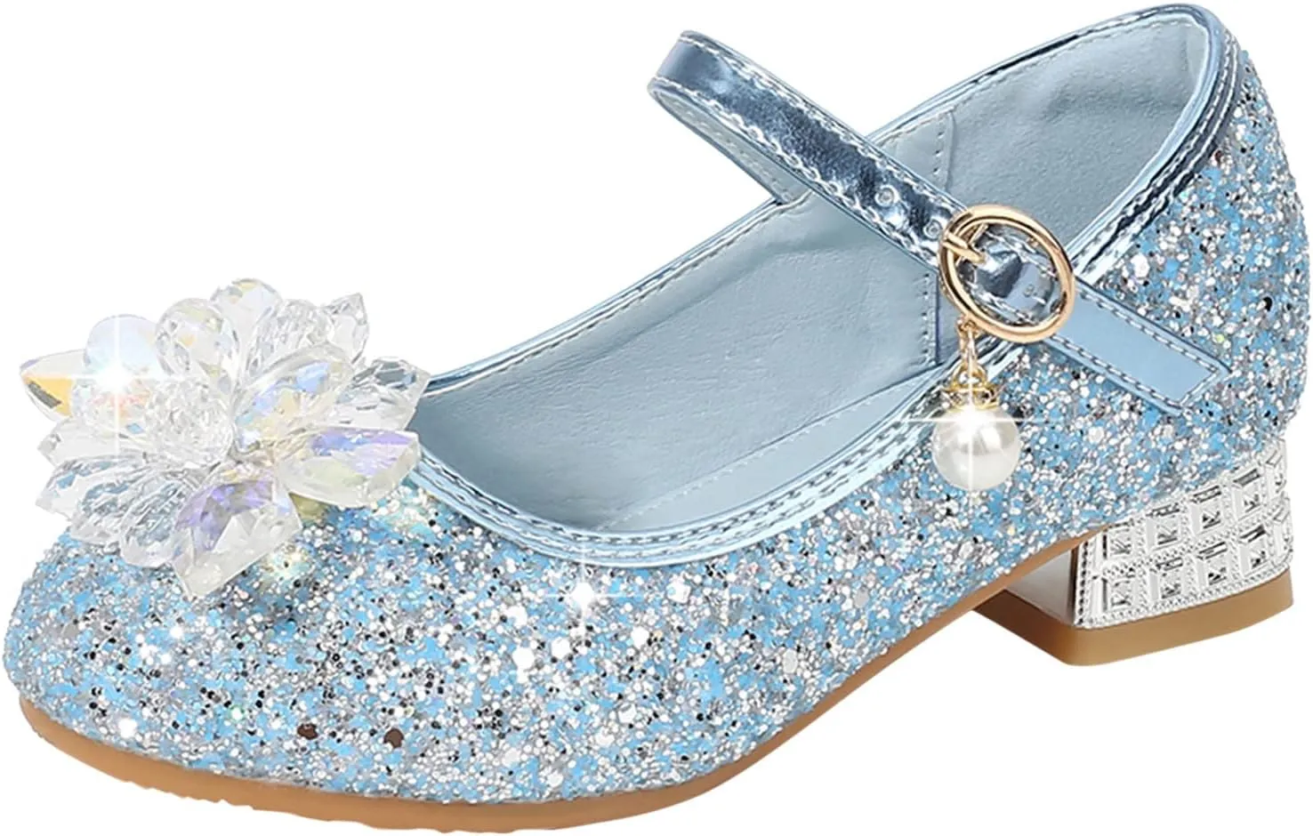 Shoes Low Heel Toddler Girls Dress Shoes Cute Bowknot Sparkle Mary Jane Flower Girls Wedding Little Girls Dress Shoes