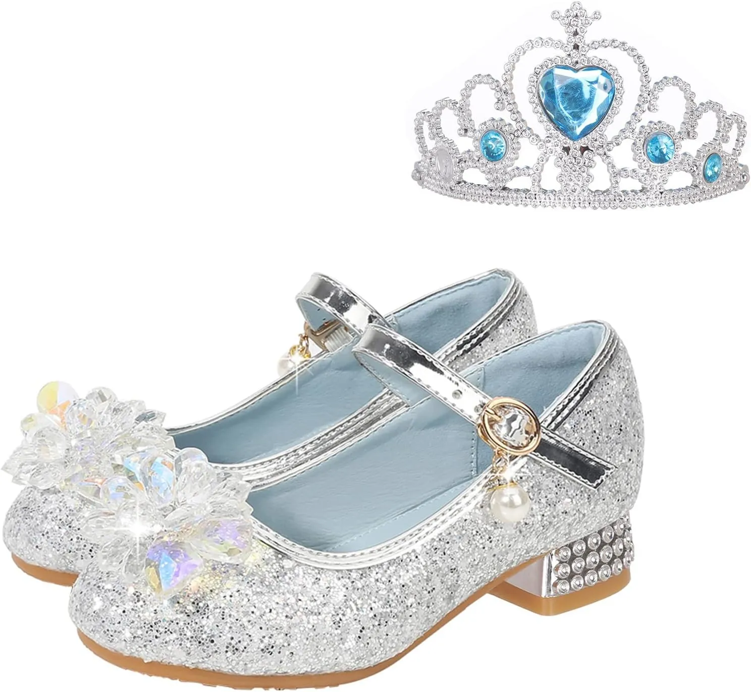 Shoes Low Heel Toddler Girls Dress Shoes Cute Bowknot Sparkle Mary Jane Flower Girls Wedding Little Girls Dress Shoes