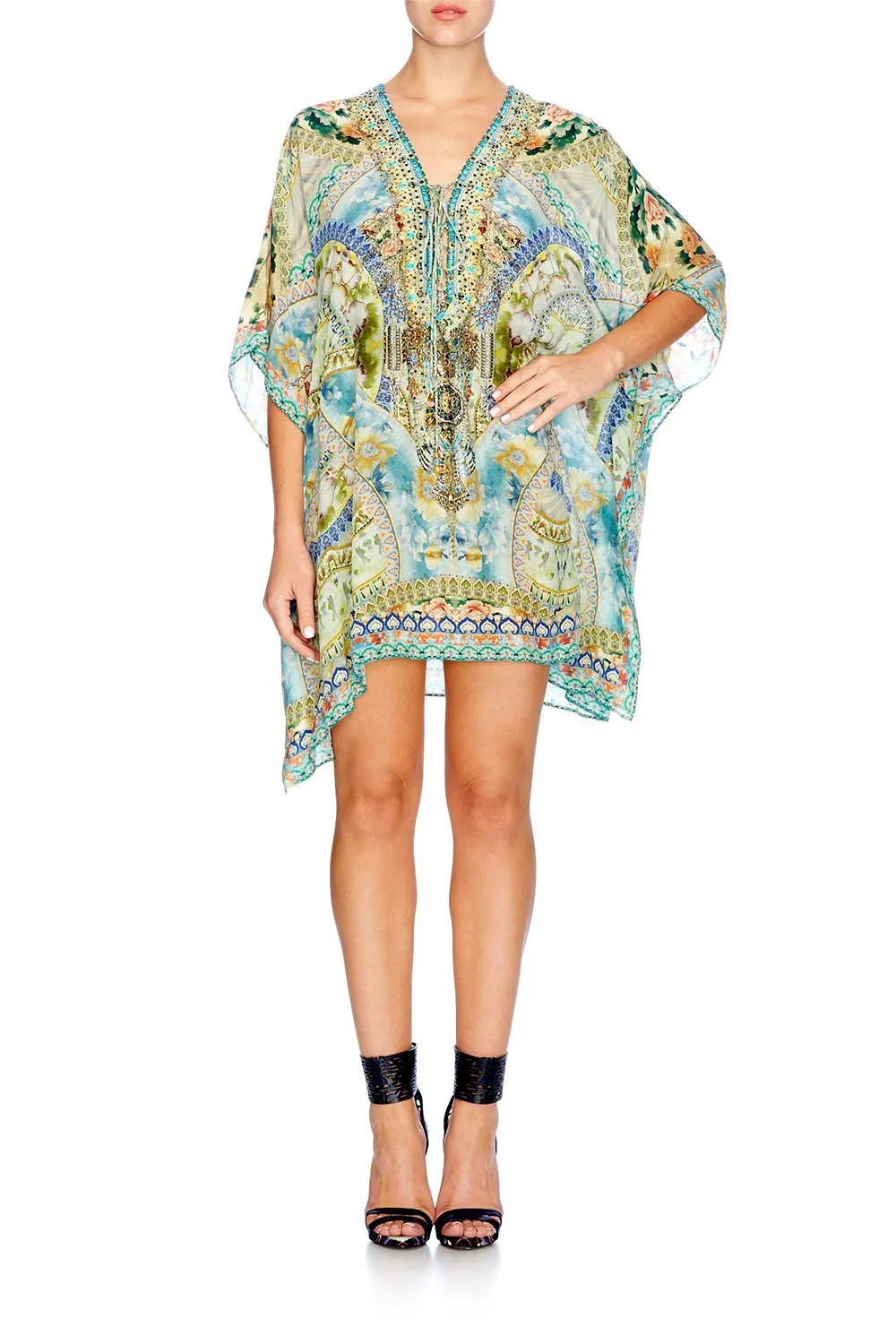 SHORT LACE UP KAFTAN SIGN OF PEACE