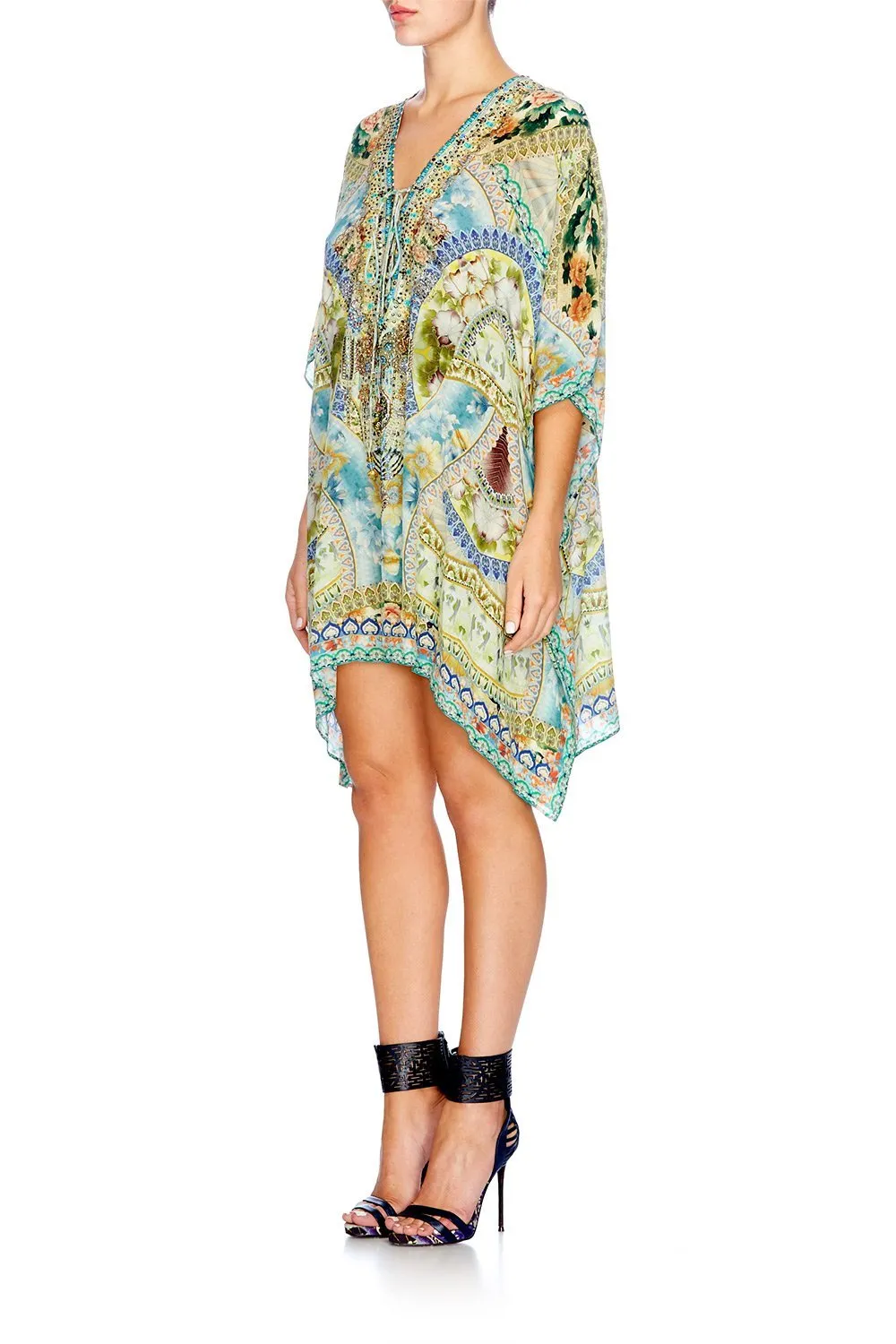 SHORT LACE UP KAFTAN SIGN OF PEACE