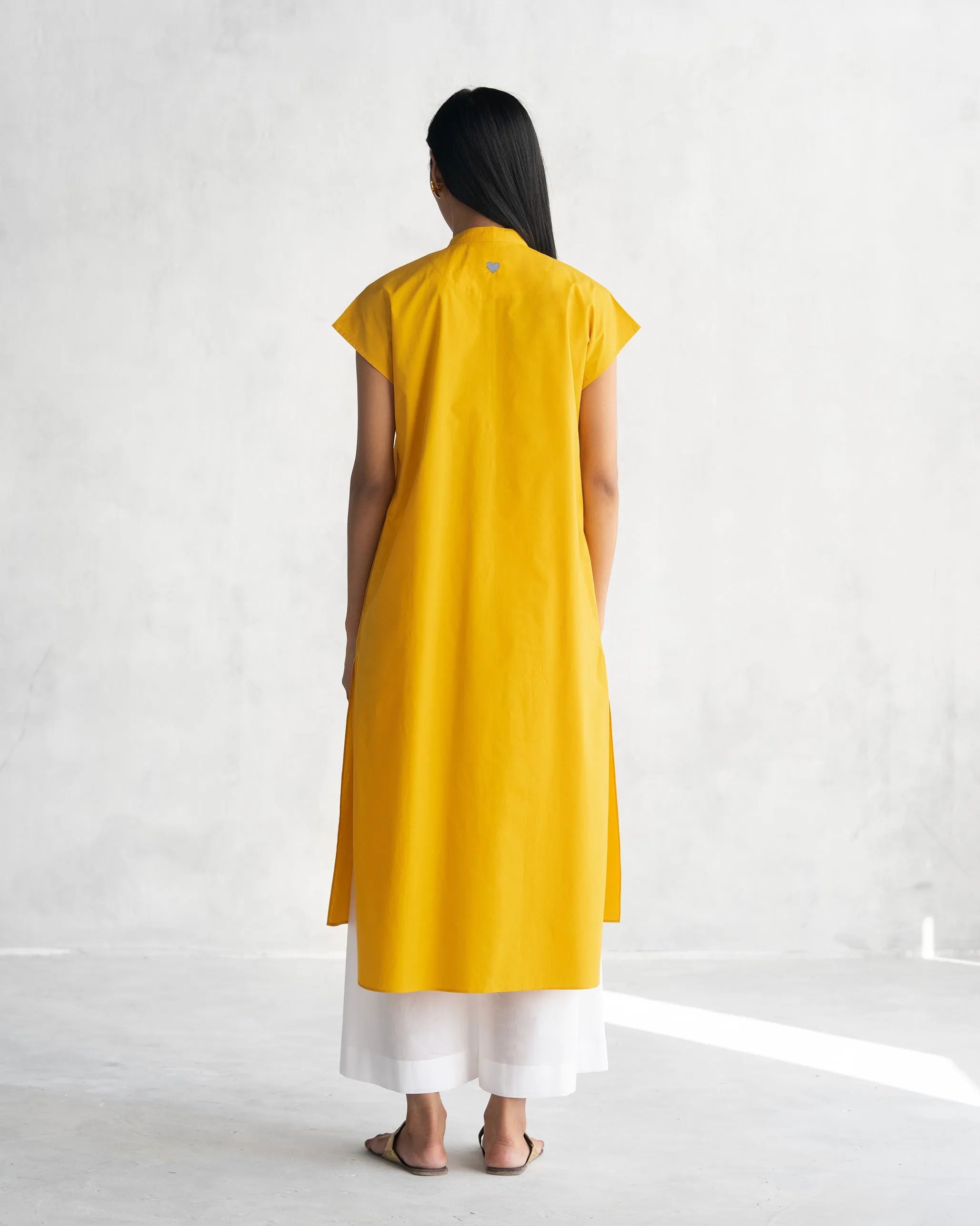 Short Sleeve Kurta - Ochre