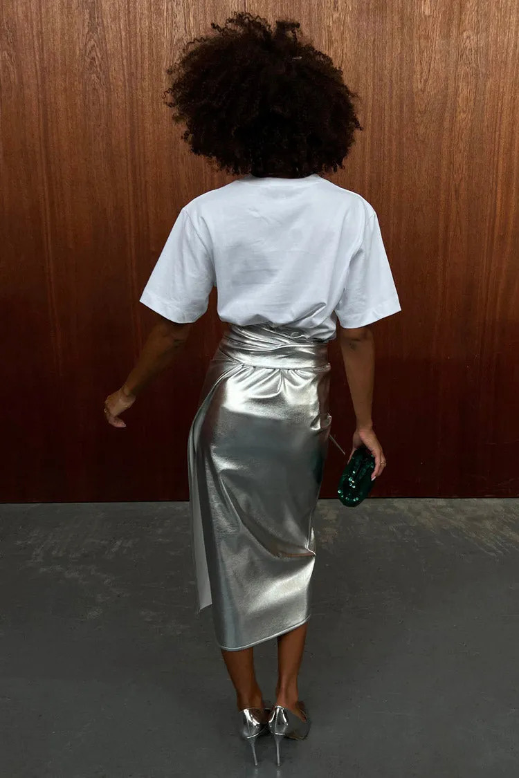 Silver Vegan Leather Jaspre