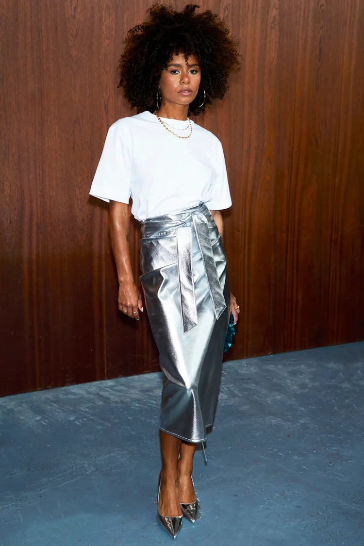 Silver Vegan Leather Jaspre