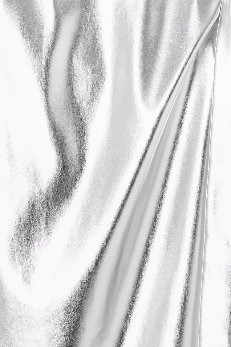 Silver Vegan Leather Jaspre