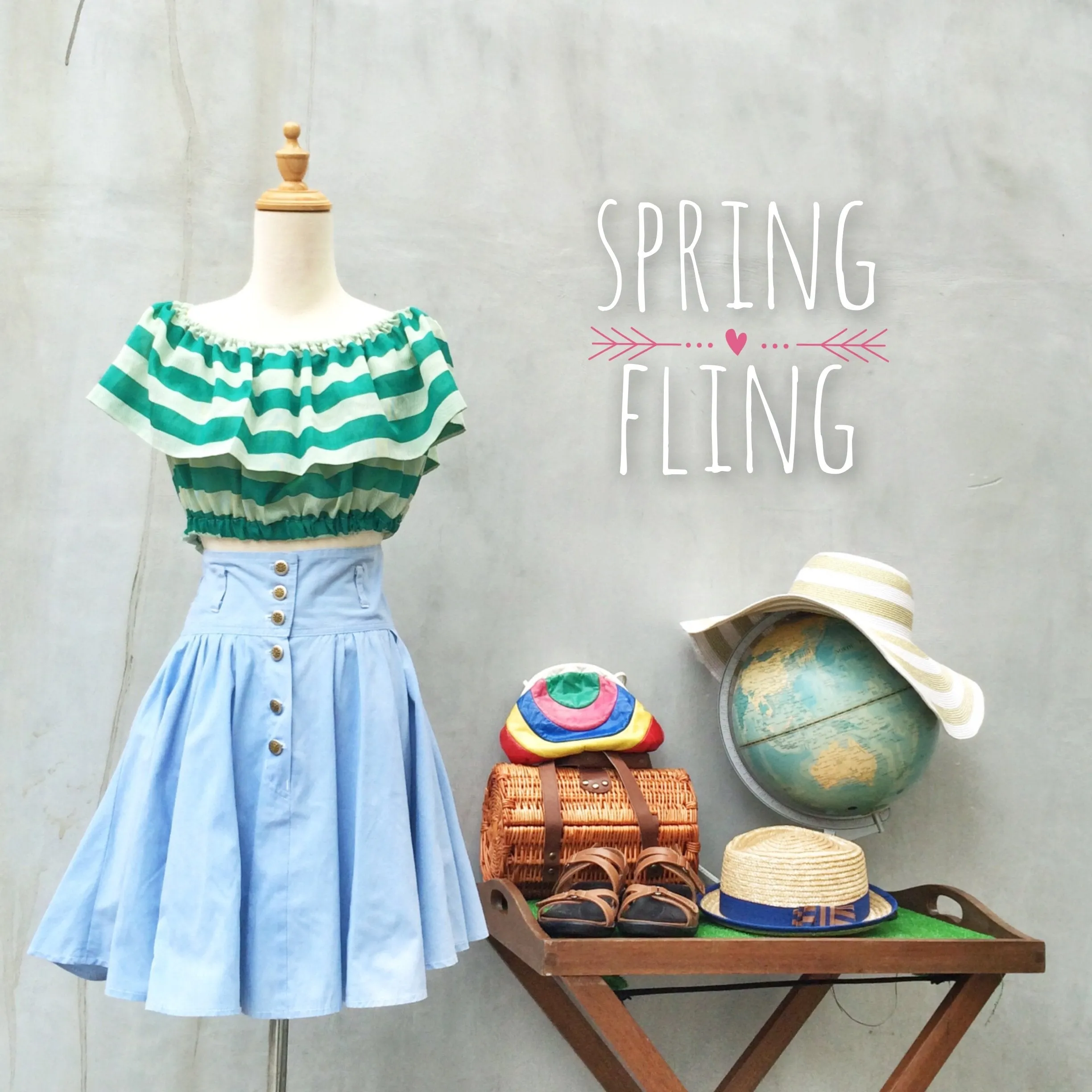 Spring Fling | Retro 60s sexy cropped swing top