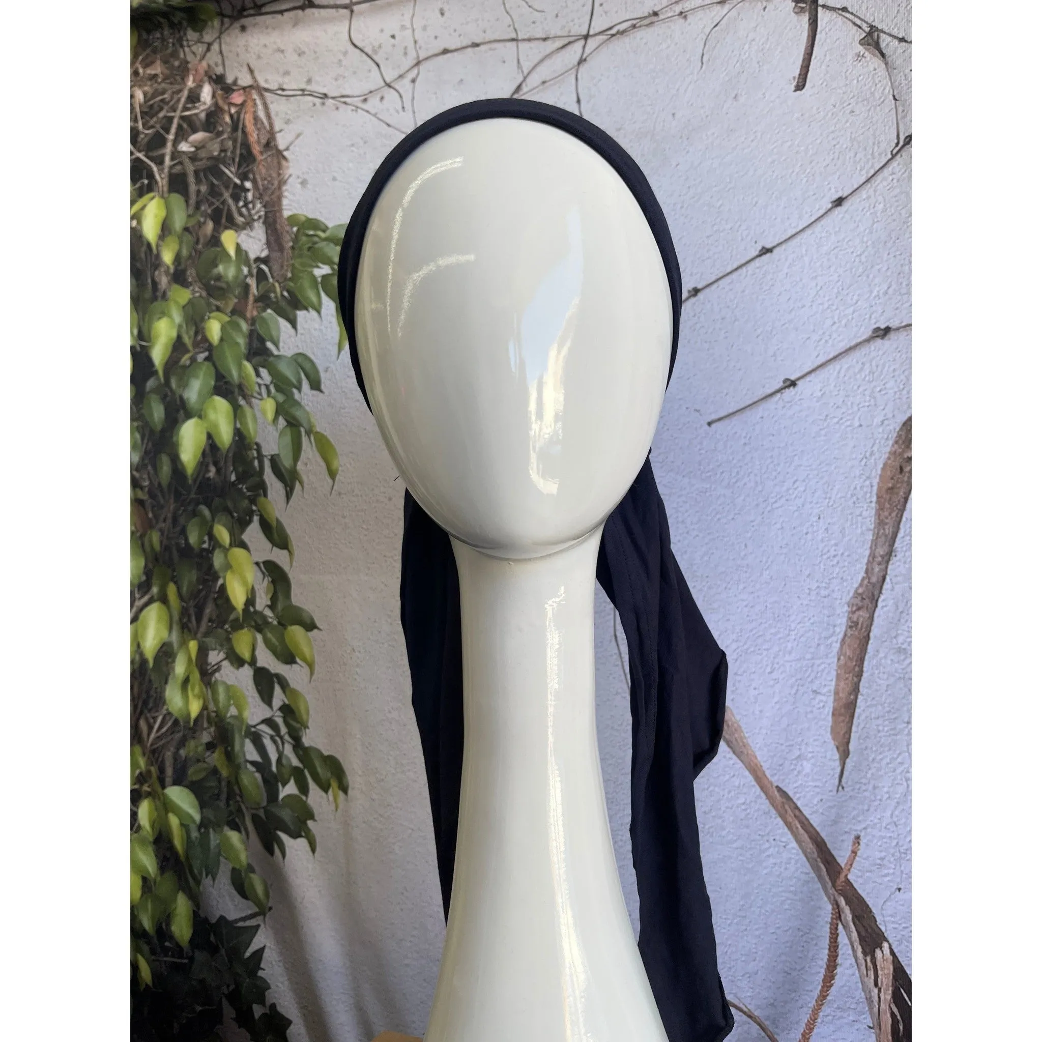 Stretchy Pretied Tichel - Navy
