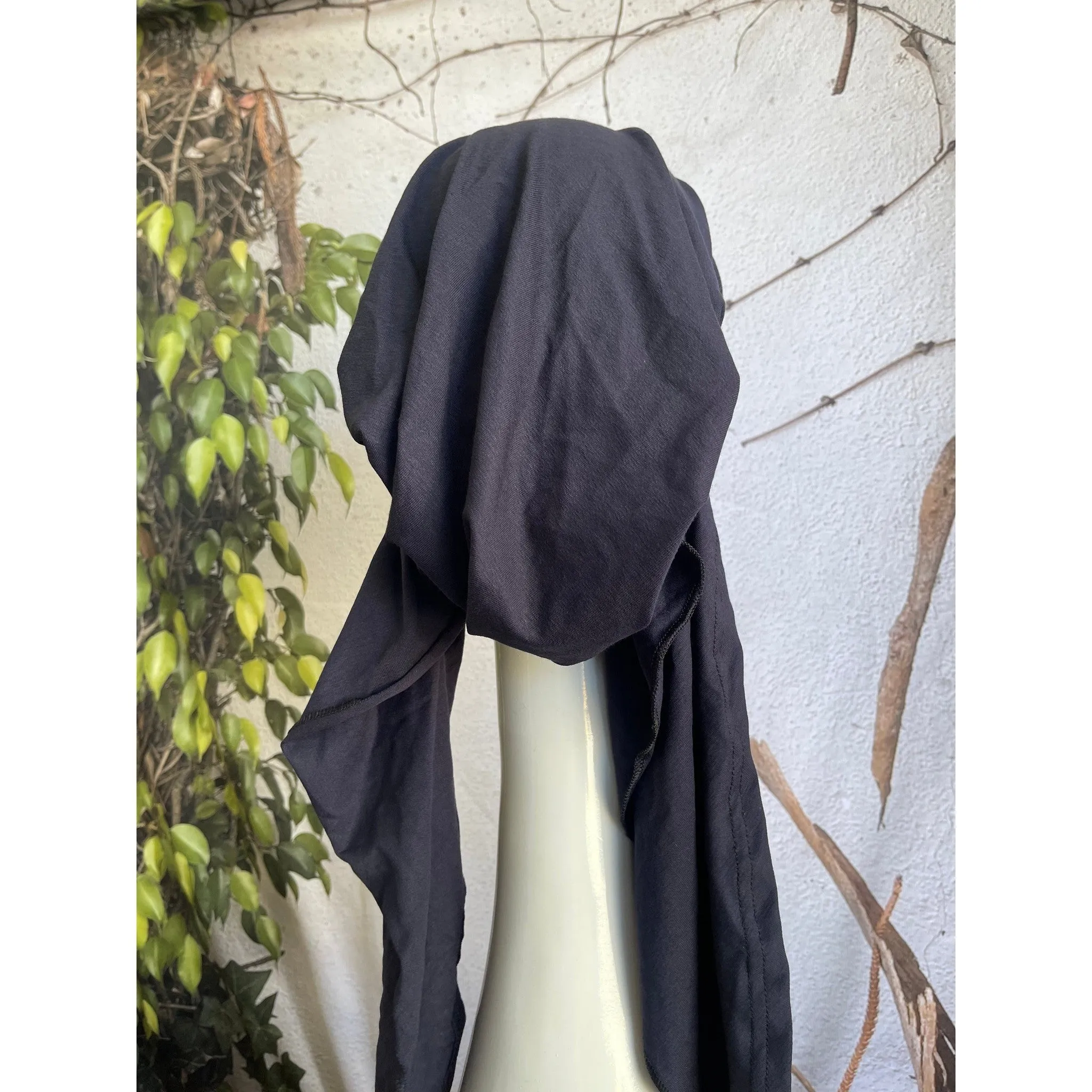 Stretchy Pretied Tichel - Navy