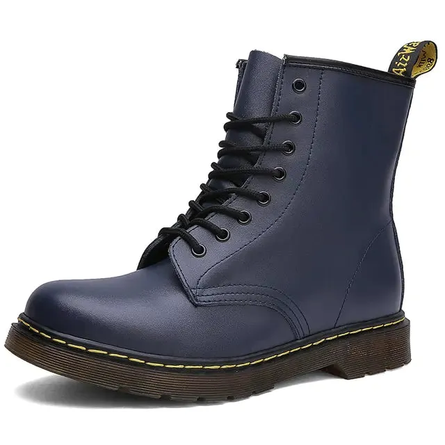 Stylish 4-Inch Height-Increasing Unisex Leather Boots for Comfort and Versatility