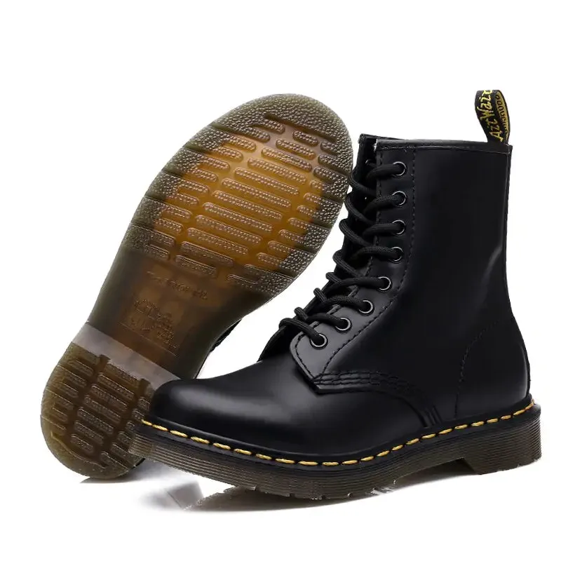Stylish 4-Inch Height-Increasing Unisex Leather Boots for Comfort and Versatility