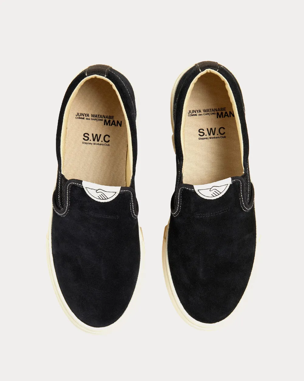 Suede Black Slip On Sneakers
