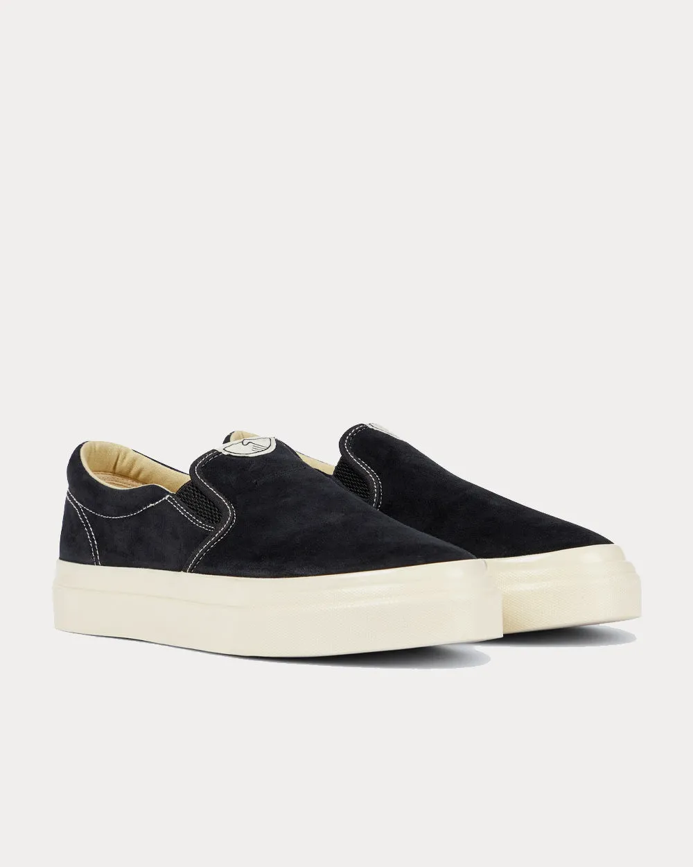 Suede Black Slip On Sneakers