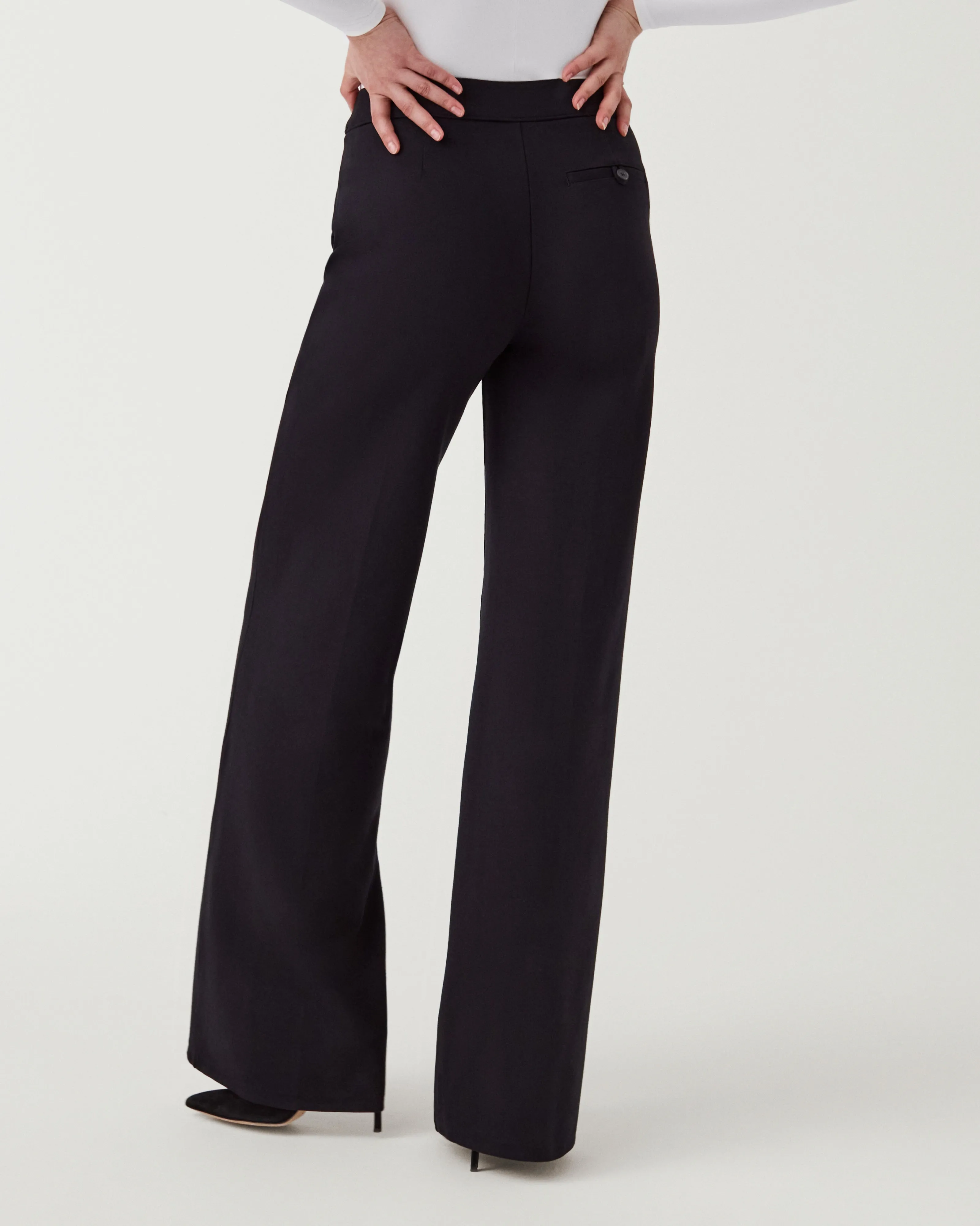 The Perfect Pant Wide Leg - Black | Spanx - Clearance