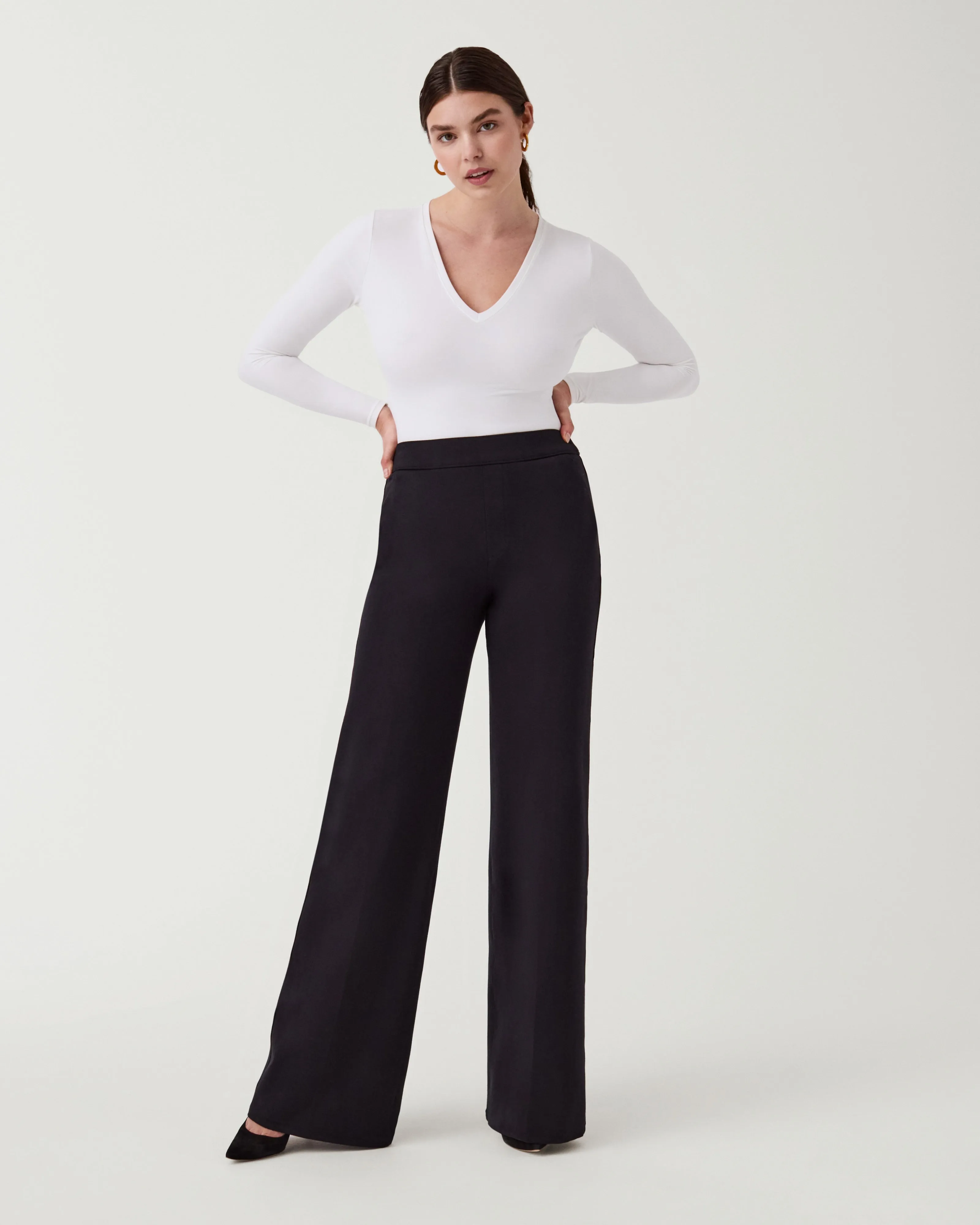 The Perfect Pant Wide Leg - Black | Spanx - Clearance