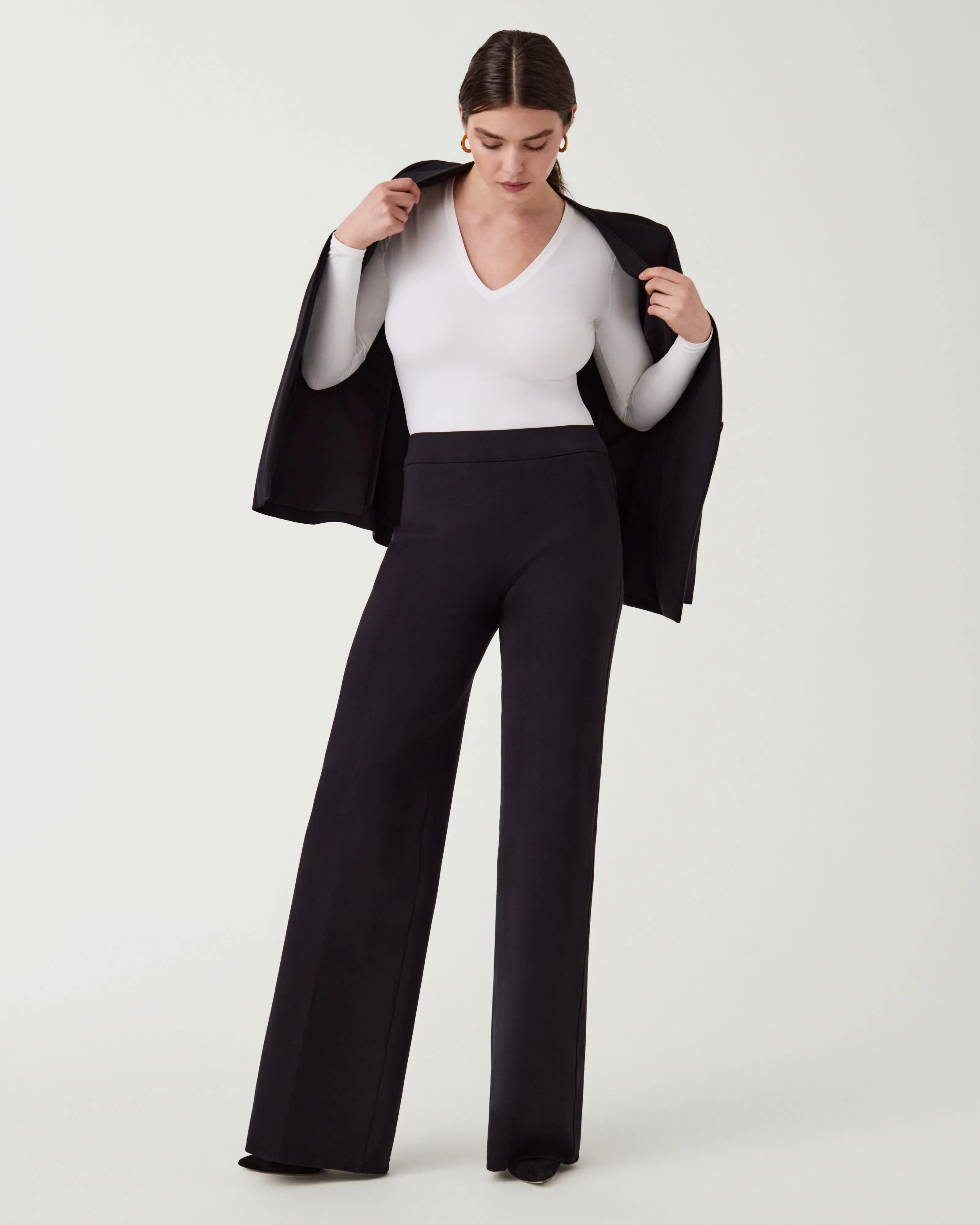 The Perfect Pant Wide Leg - Black | Spanx - Clearance