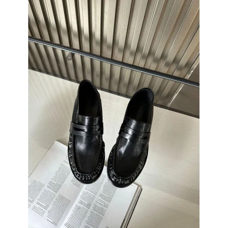 Toleet 2024 Autumn Niche Loafers Single Shoes Women's Shoes Flat French Retro British Style