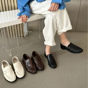 Toleet 2024 Autumn Niche Loafers Single Shoes Women's Shoes Flat French Retro British Style