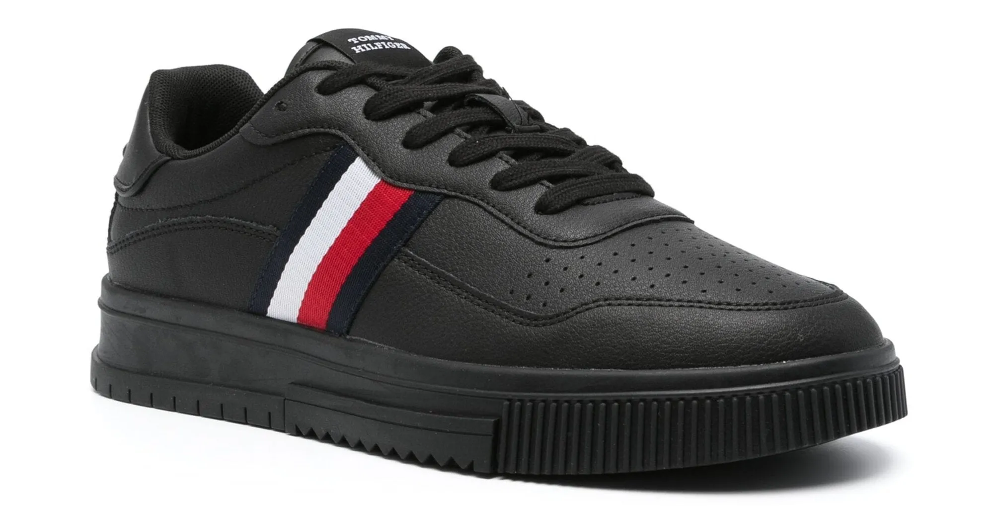 TOMMY HILFIGER Signature Tape Lace-Up Cupsole Trainers