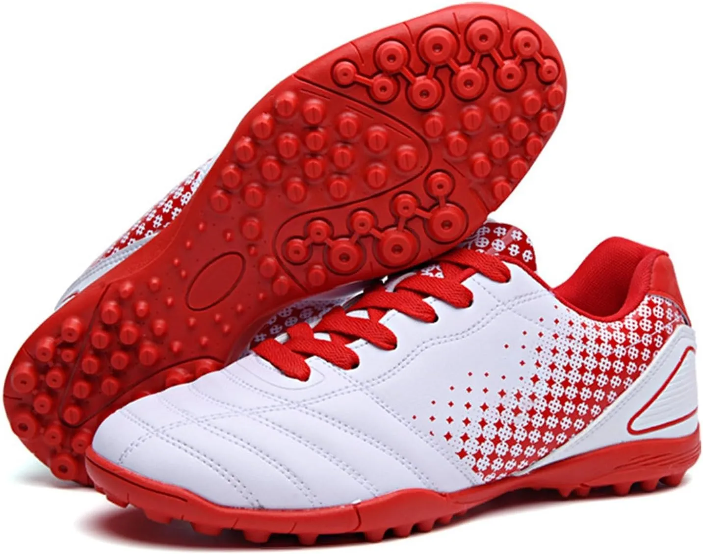 Unisex Big Kids Soccer Shoes Low Top Running Training Sneakers Lightweight Breathable Outdoor Football Sneaker