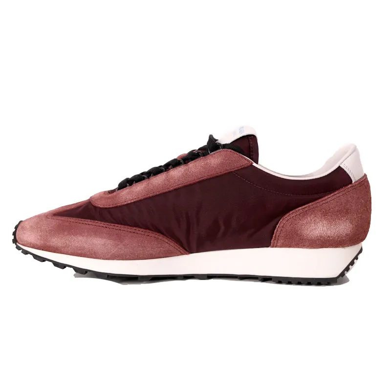 US 9.5 NEW PRADA Dark Red Blue Nylon LOGO Milano 70 Retro Low Top SNEAKERS