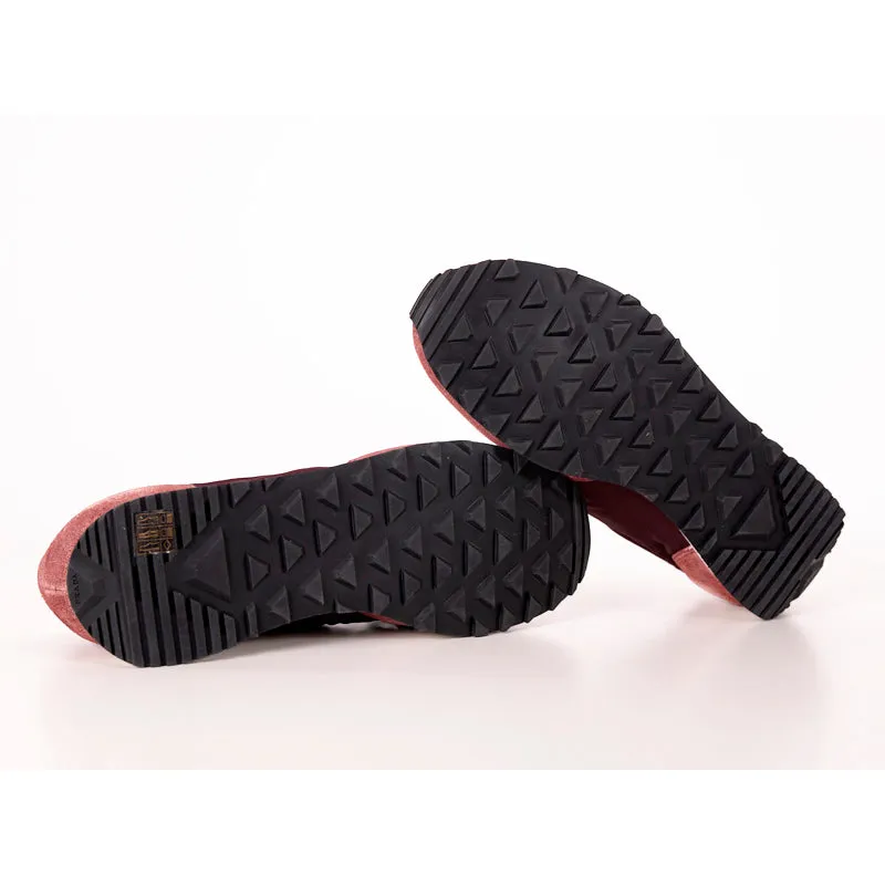 US 9.5 NEW PRADA Dark Red Blue Nylon LOGO Milano 70 Retro Low Top SNEAKERS