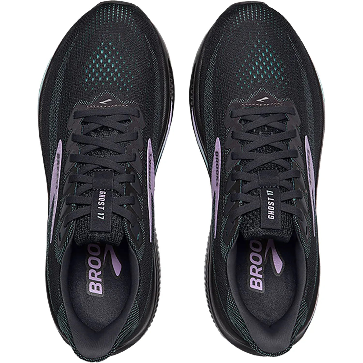 Women's Brooks Ghost 17 Grey/Clear Water/Purple Mesh
