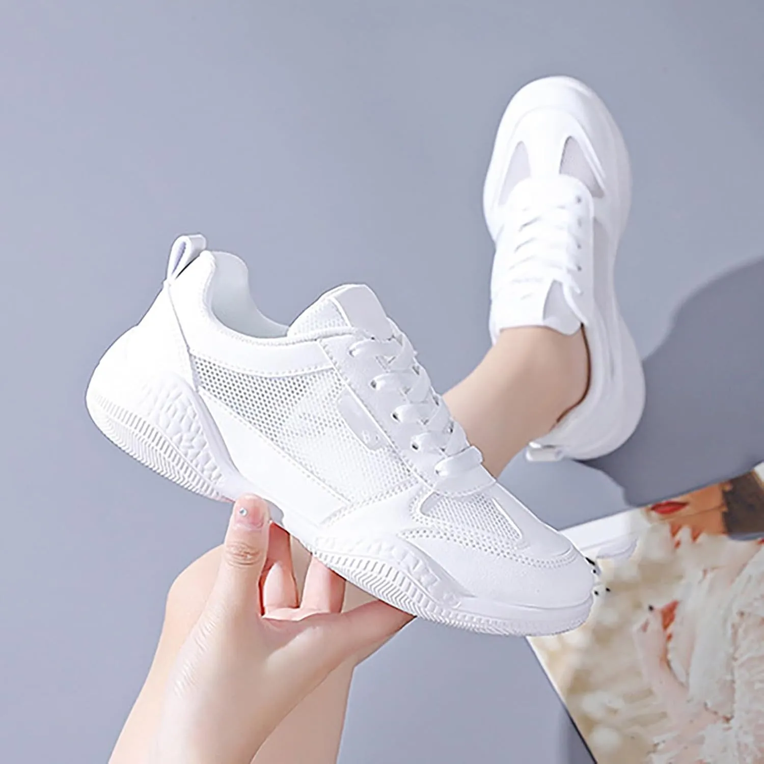 Womens Lace Up Sneakers Women Walking Tennis Shoes Tennis Shoes Womens Walking Men's Casual Dress Shoes Black Platform Sneaker White Tennis Shoe Trainers Shoe